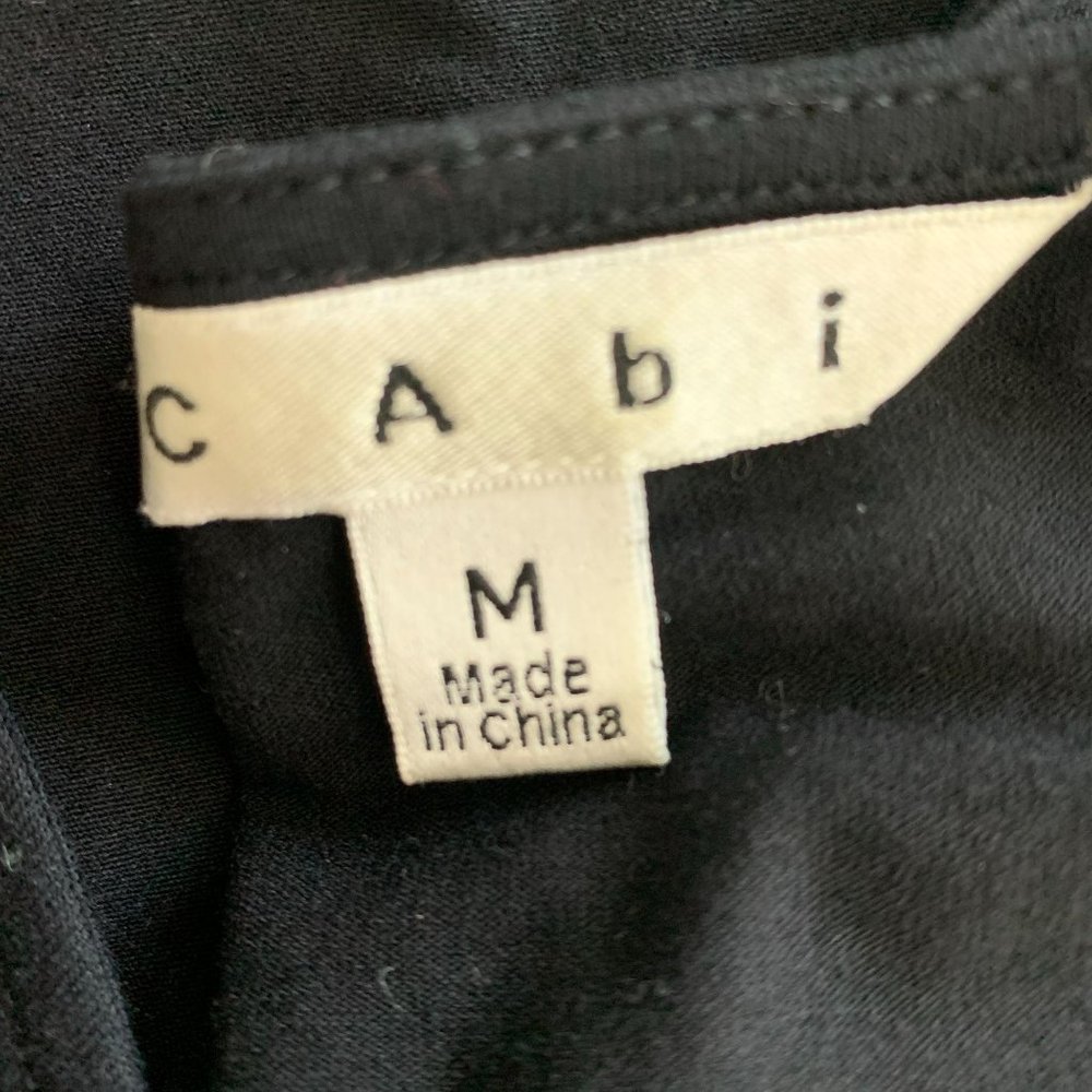 CAbi Cheri 152 Blouse Medium M Black Gold Sequins - Picture 3 of 5